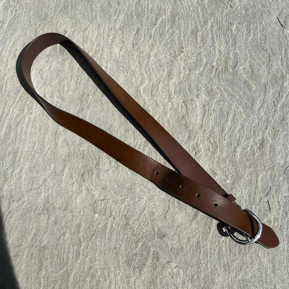 Y2K Brown Leather Belt Made in USA - Picture 1 of 6